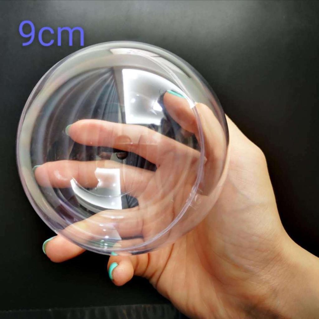 Clear Acrylic Christmas Ornament Ball - Transparent Hollow Decoration Ball