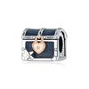 Charms Lucchetto Chiave in Argento 925 Ciondoli a Forma di Cuore per Bracciale Gioielli Fai da Te Regalo