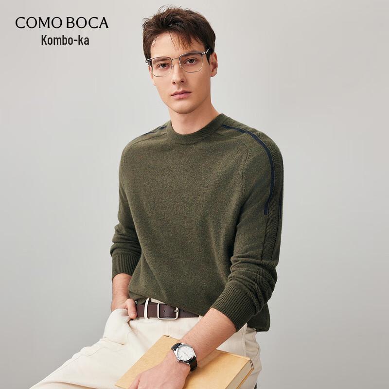 

Kemeng Boka Men s 100% Cashmere Round Neck Saddle Shoulder Sweater L