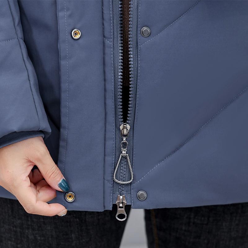 Middle Age Women's Down Coats Winter Vintage Parkas Hooded Plus Size Elegant Loose Thick Warm Down Jackets Woman Outerwears