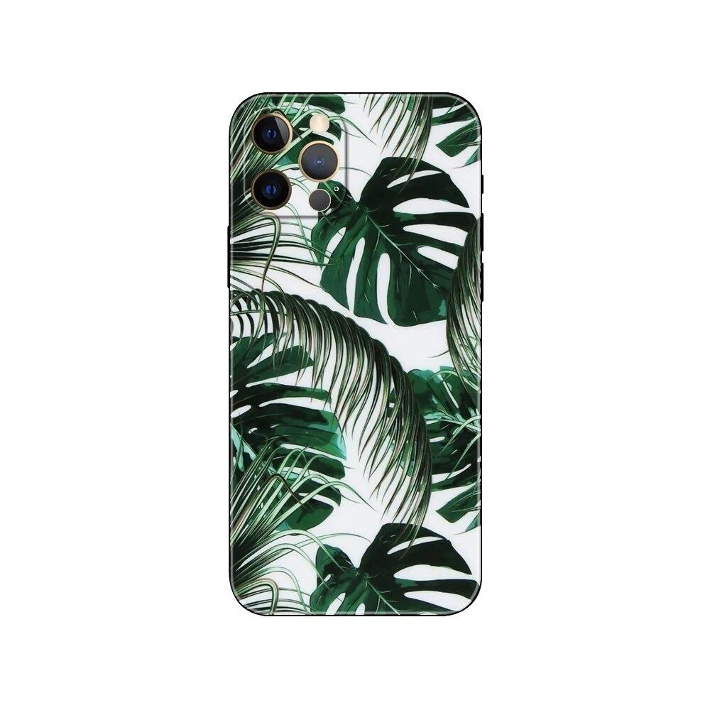 Green plant telefonfodral för iPhone Samsung Galaxy Redmi Xiaomi Oppo OnePlus Note SA 7 8 9 10 11 12 13 14 20 21 22 23 53 54 Pro Max Plus Ultra TPU Soft