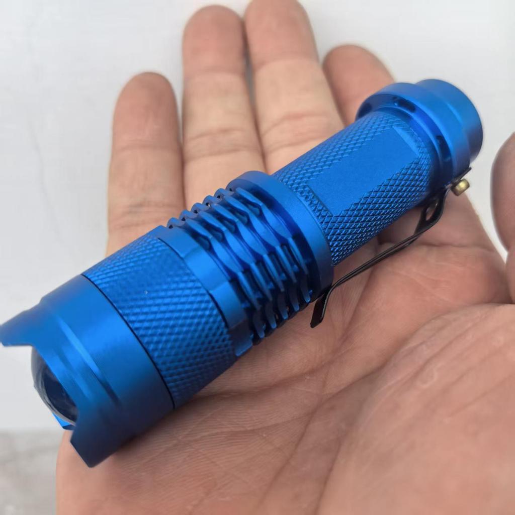 Zoom Mini SK68 Strong Light Flashlight with Pen Clip for Camping