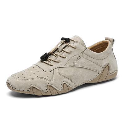 Sapatos Casuais Masculinos Couro Moda Tênis Masculinos Feitos à Mão Respiráveis Mocassins Masculinos Sapatos de Barco Tamanho Plus