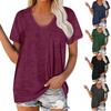 Women Short Sleeve Pocket T Shirt Casual Loose Fit Round Neck Tee Top Soft Comfortable Fabric Suitable for Everyday Wear