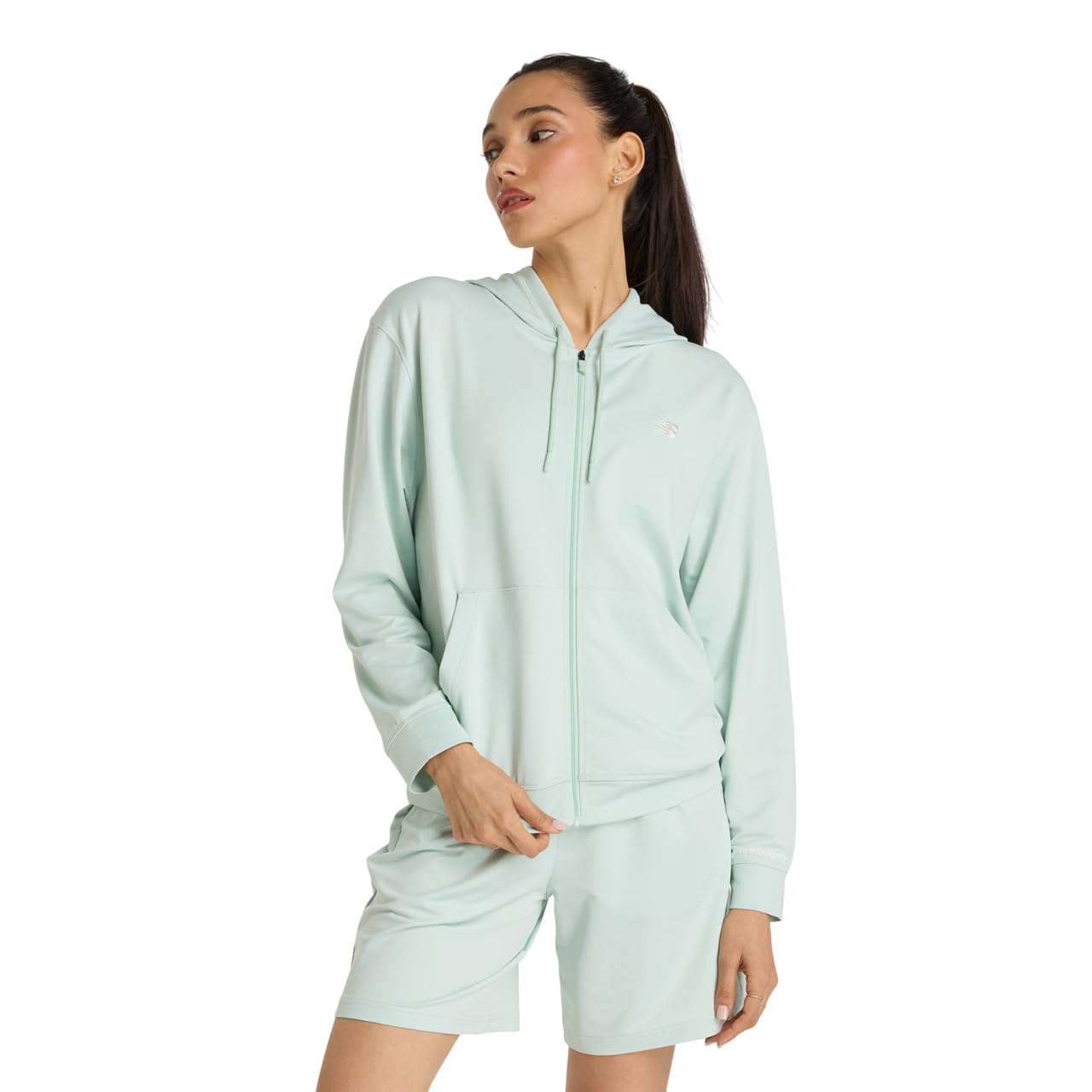 

Light French Terry Full Zip Jacket CYS L [New Balance] Women s (AWJ51504) (Clay Ash)