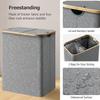 Foldable Dirty Laundry Basket with Lid and Inner Bag for Bedroom or Bathroom - Large Capacity.