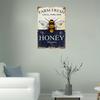 1 pc, "FARM FRESH LOCAL PURE RAW HONEY ORGANIC" Metal Sign, Vintage Plaque Decorative Wall Art, Wall Decor, Room Decor
