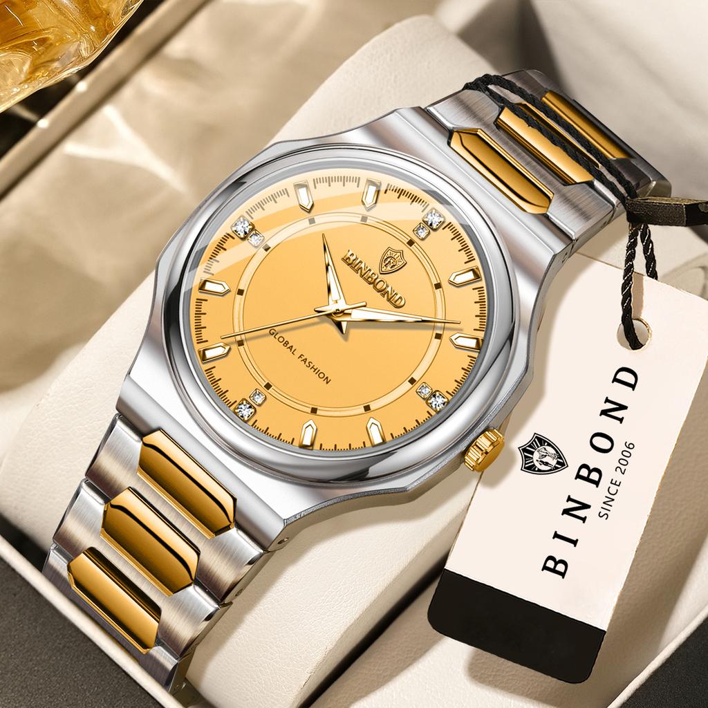 Luxury Quartz Watches for Men Luminous Display Waterproof Male Gifts Watch Steel Strap Reloj Timepiece