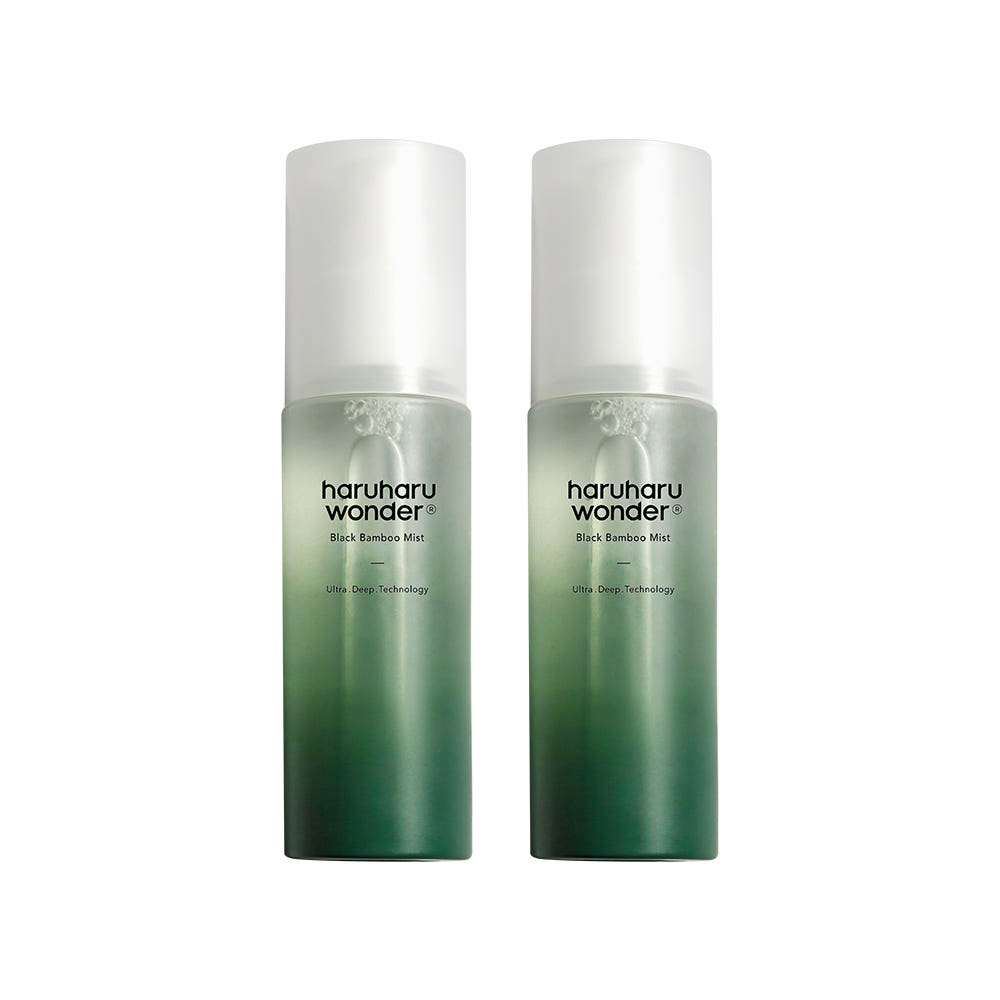 HARUHARU WONDER Black Bamboo Multi Mist 80ml X 2pcs Korean Hydrating Fine Facial Mist
