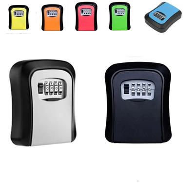 Combination Lock Box 4 Digit Waterproof Key Storage Lock Box Portable Box for Security Wall Mounted Indoor Security Key Lock Box