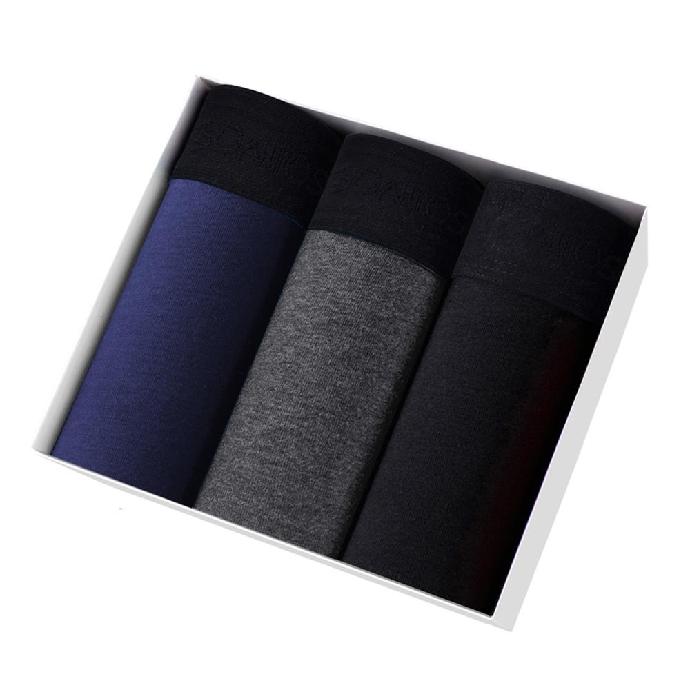 

BONITOS 3 шт. боксеры мужские трусы однотонные мужские трусы удобное мужское нижнее белье хлопок S