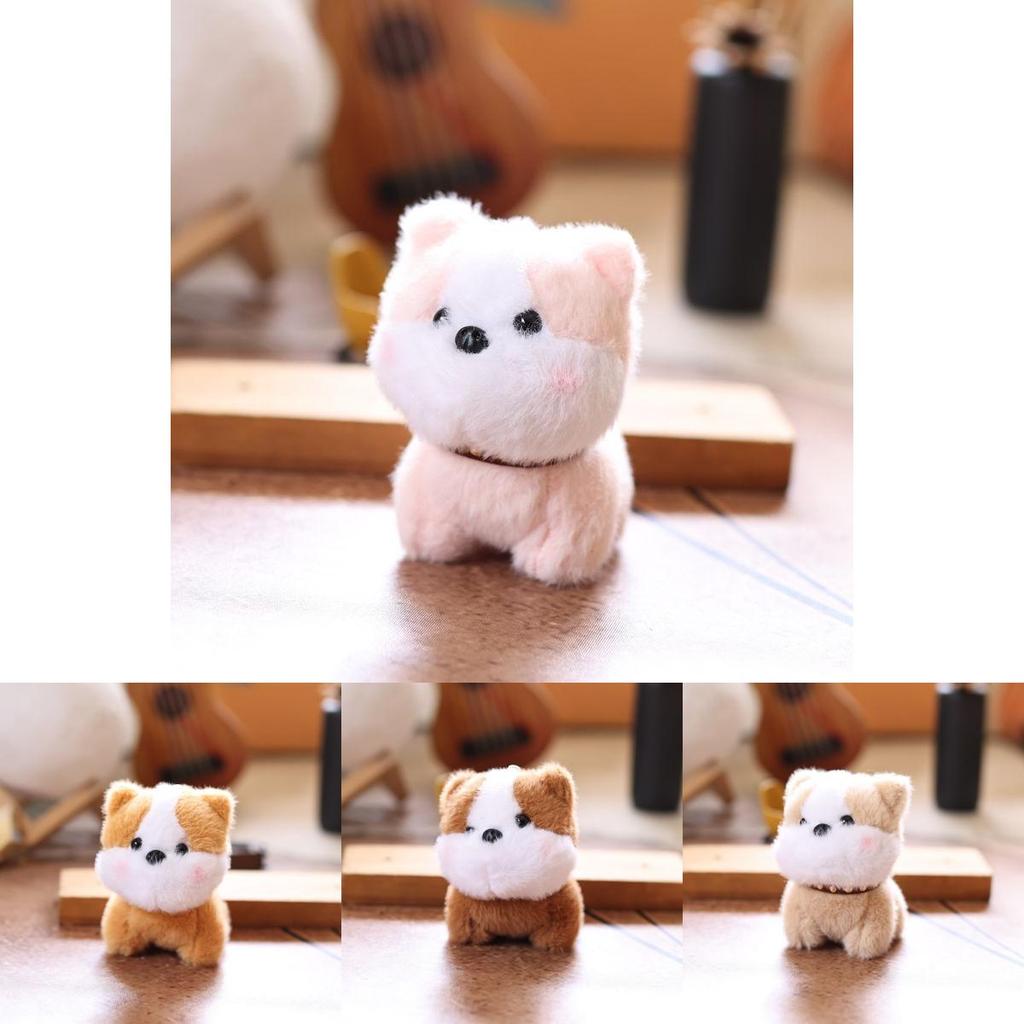 Mini Dog Plush Keychain Super Soft Stuffed Animal Backpack Decor Gift For Teens