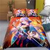 Nové anime Genshin Impact 3D tištěné ložní prádlo King povlak na přikrývku povlak na polštář povlak na peřinu ložní prádlo bytový textil