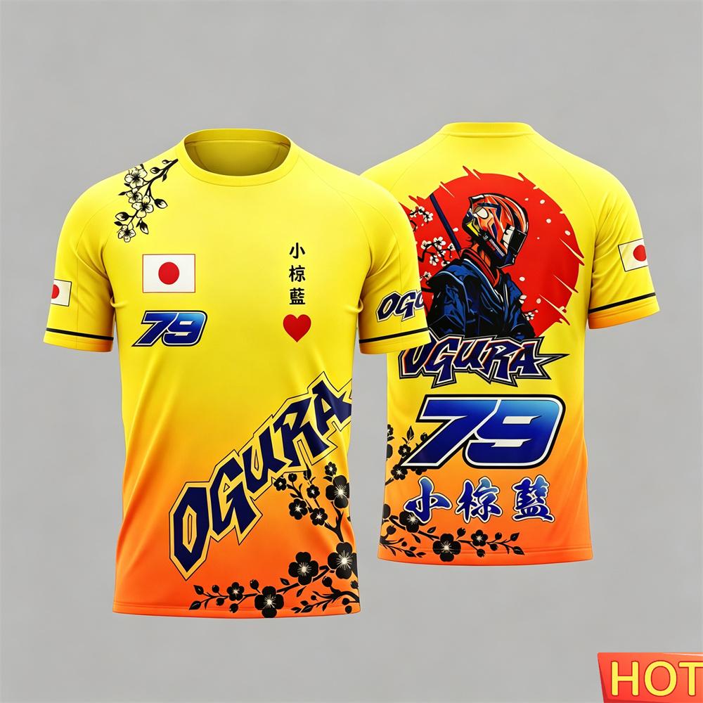 Japanese Racing style T-shirt for Enthusiasts Men's Motorcycle Quick Drying T-shirt Breathable Racing Men's Jersey T-shirt tops