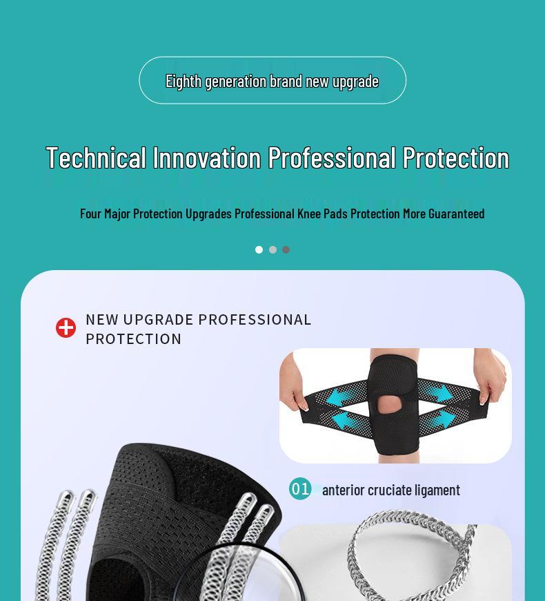 Japan Half-Moon Lightweight Knee Pad with Breathable Compression and Non-Slip Support for Mountain Climbing