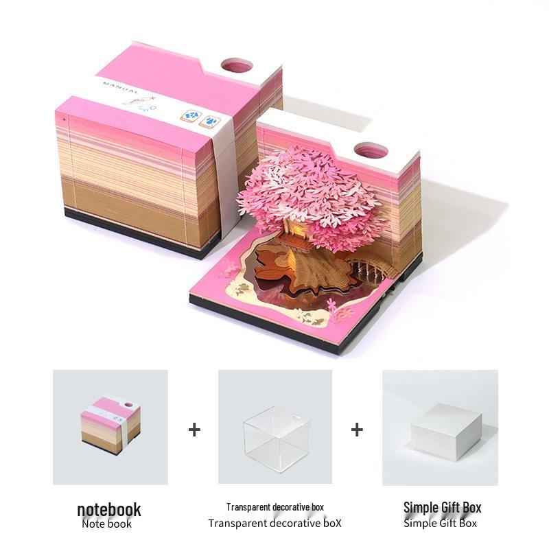 2026 3D Skulpturaler Haftnotizenkalender: Kreative Blumenrispen & Personalisierbare Ziergeschenke