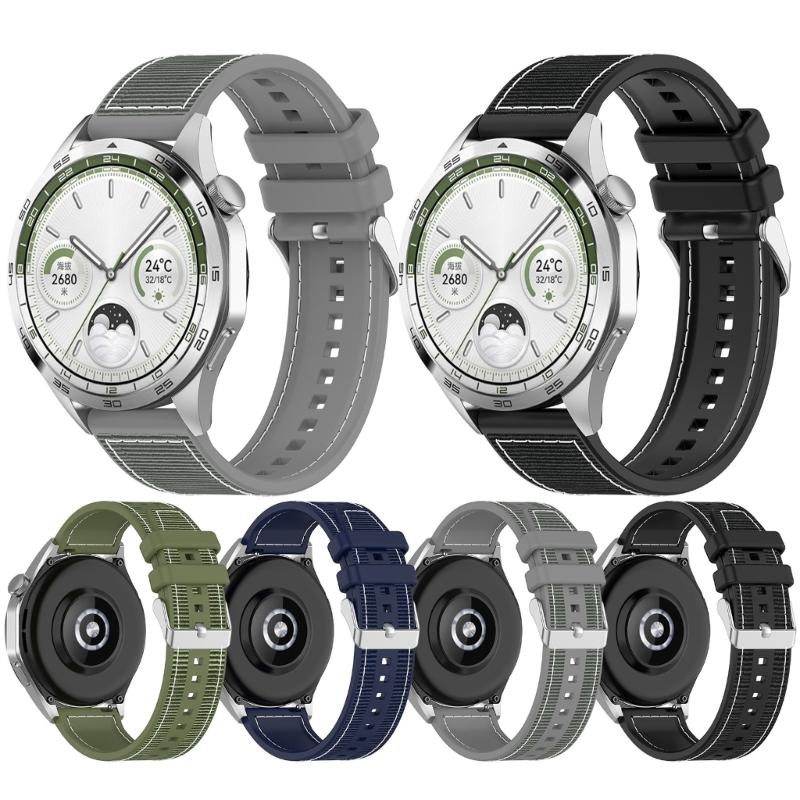 Elegant Flexible 22mm Fashionable Soft Band for All Genders Wrist Strap Bracelet Waterproof Sweatproof Antiscratch Belt