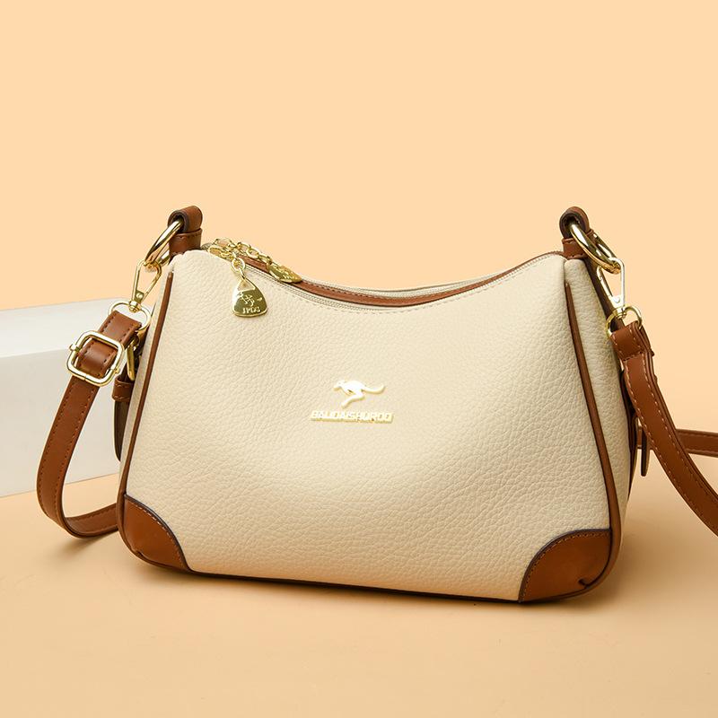 Taška přes rameno crossbody Měkká kůže Více přihrádek Taška pro maminky Jednoduchá a velkokapacitní taška