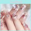 Designer Handcrafted Nail Art Wearable Nail Ins High-quality Pure Desire Wind Flash Rhinestone Nail Sticker U12