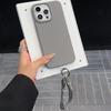 Kožená textura Lanyard Pouzdro na iPhone pro iPhone 12-17 s ručním popruhem, Jednobarevné