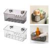 Sponge Holder With Suction Cup Sink Organizers Kitchen Storage Durable Plastic Drainage Holes Modern Design For Cleaning Tools
