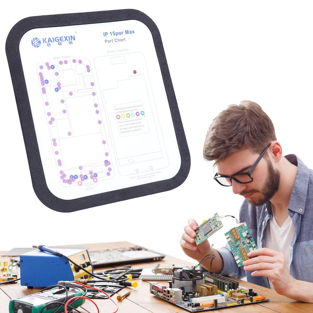 Professional Guide Pad Magnetic Screw Keeper Chart Mat Phone Repair Thicken Disassembly Tools Work Guide Pad for iPhone 6-15