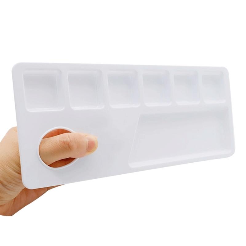 Easy Clean Children's Painting Palette Painting Dish Reusable Plastic Color Mixing Tray Art Tool For Home School Use