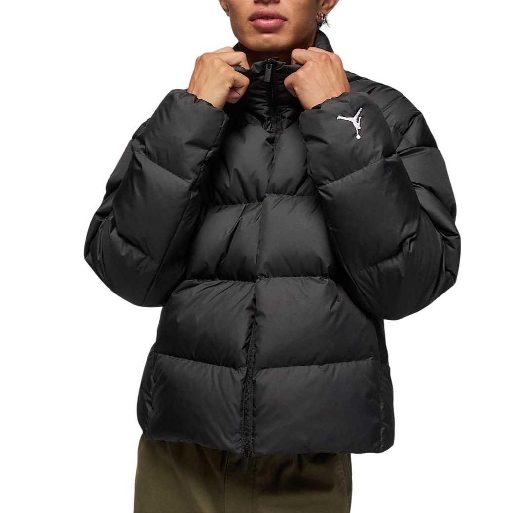 Jordan Down Jackets Men s Black Stand Collar Moderate Puffer Jacket IF4259-010 M