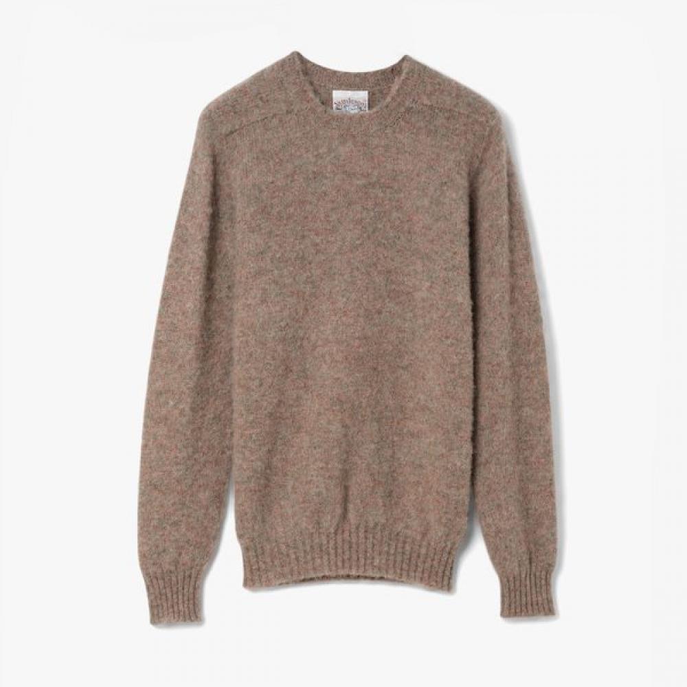 Monostereo Plain Saddle Shoulder Sweater Taupe Jaf2m50000a46