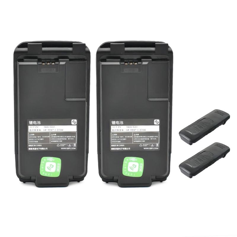 Walkie Talkie Lithiums Battery Pack 1600mAh Two Way Radio Rechargeable Battery with Belt Clip for Quansheng UV-K5