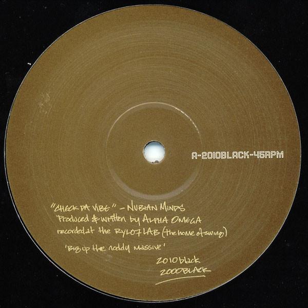 12inch Record NUBIAN MINDZ - Check Da Vibe 2010BLACK 2000 Black 2001 UK Dance & Electronica Used