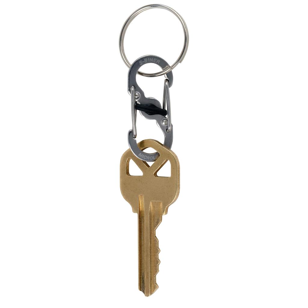 NITEIZE Esbiner Microlock Carabiner #0×2P Silver LSBM-11-2R3 (Japanese Genuine Product)