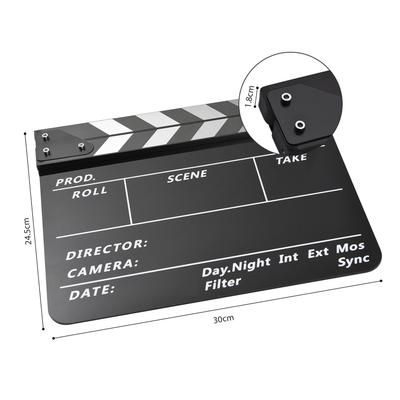 Ciak Acrilico Ciak per Film Lavagna da Regista Cinematografico Azione Scena Clapper Board Lavagna Filmica Cancellabile a Secco