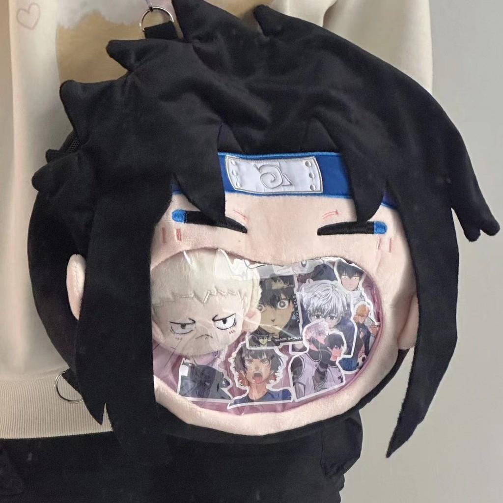 Naruto Uchiha Sasuke Plush Backpack With Large Capacity For Daily Use Teen Gift