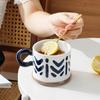 Japanese Hand-Painted Ceramic Mug Home Office Coffee Cup Milk Cup Large Capacity Breakfast Cup Oat Cup