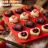 12-Cavity Heart-Shaped Mousse Cake Mold Food Grade Silicone French Pastry Mold  Dessert Making