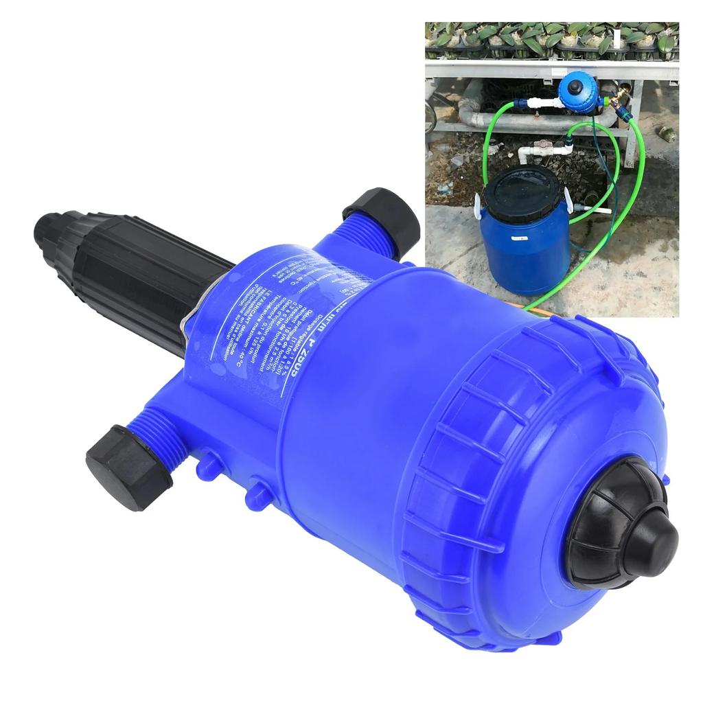 Fertilizer Dispenser PP Fertilizer Proportioner Blue G3/4 To G1 Male Thread for Gardening Flowers for Agricultural Irrigation