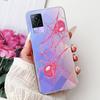For Vivo V21e V2061 / V21 4G 5G V2050 V2066 Phone Case VivoV21e V 21 4G Elegant Floral Cat Printing Soft Silicone TPU Cases
