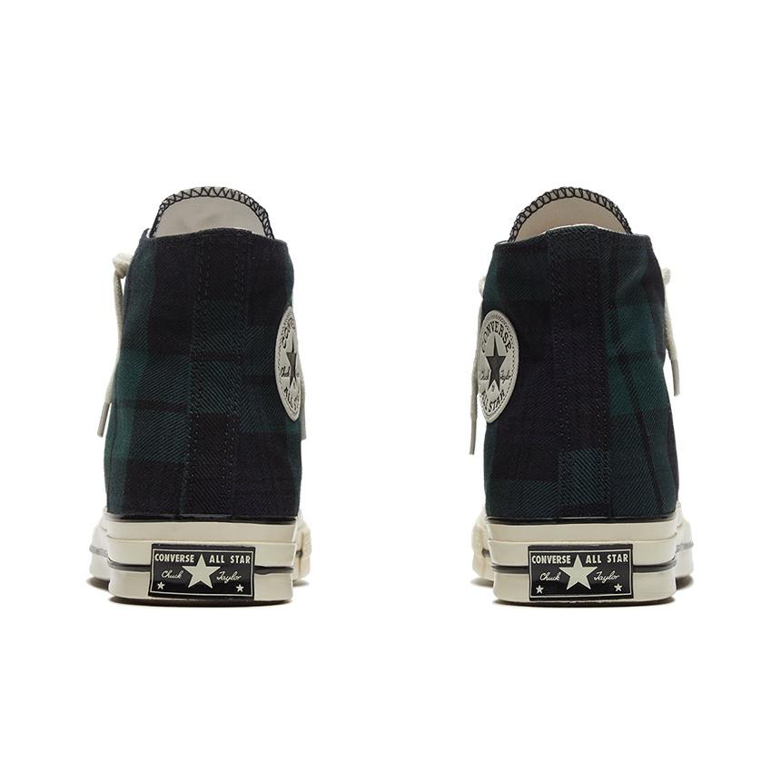 Converse 1970-tal Chuck Taylor All Star Zip Rutiga Höga Canvas Skor Unisex Sneakers Grön Svart 169258C