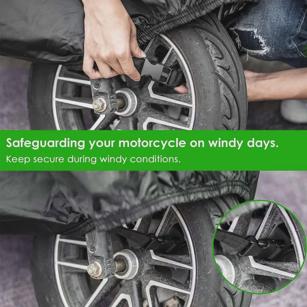 All-Season Waterproof Motorcycle Sunscreen Cover for 96.5" Bikes