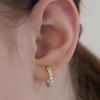 Tatiana (925 Silver) Lunar Round Hoop Earrings EC3202
