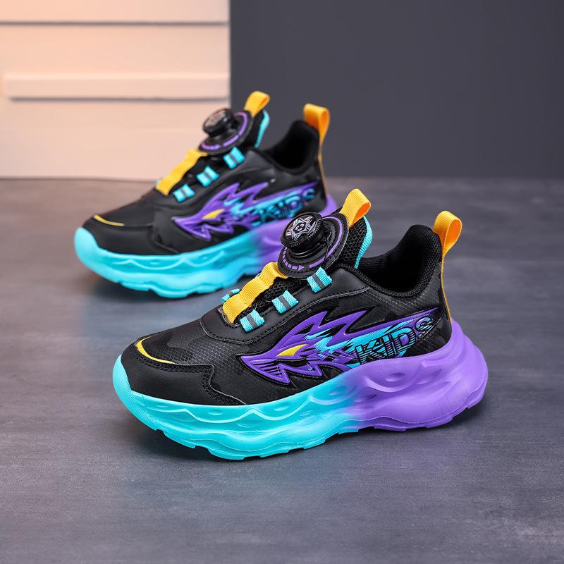 Chaussures de Running Imperméables en Cuir pour Garçons - Tendance Automne/Hiver 2025, Baskets de Sport Antidérapantes pour Enfants Moyens/Grands