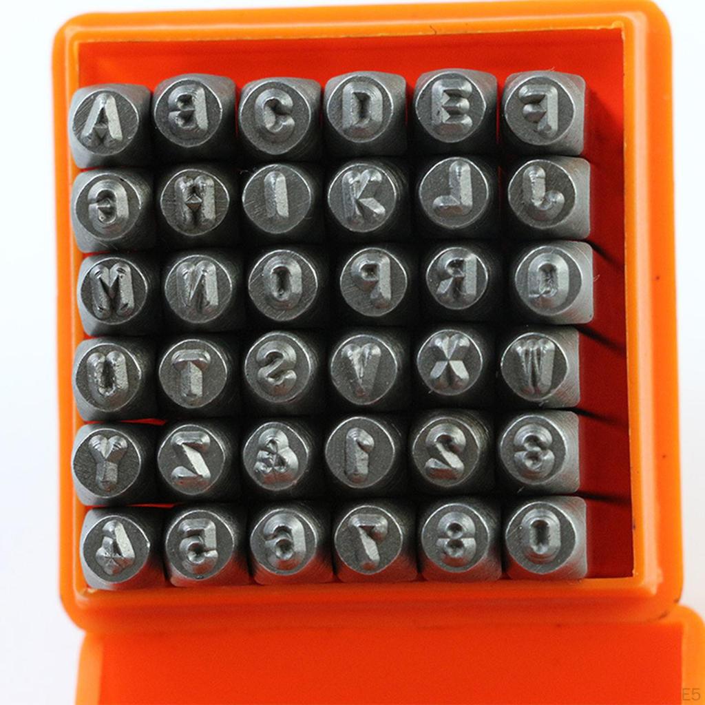 36pcs Letters And Numbers Stamp Set Leather Craft Stamping Tools