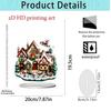 Christmas Santa Claus Snow Scene 2D Acrylic Ornament for Home Décor