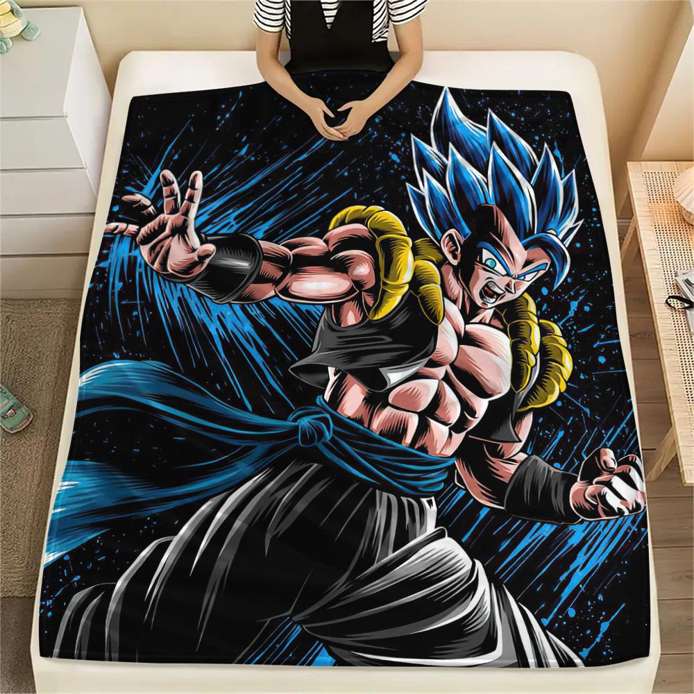 Koc flanelowy z nadrukiem Dragon Ball, Wysokiej jakości, Wygodny na wszystkie pory roku, Wystrój domu, Ciepło i komfort