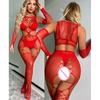 Sleepwear women sexy lingerie Babydoll Mesh Floral Body Stocking Catsuit wedding night see through bodysuit plus size costume