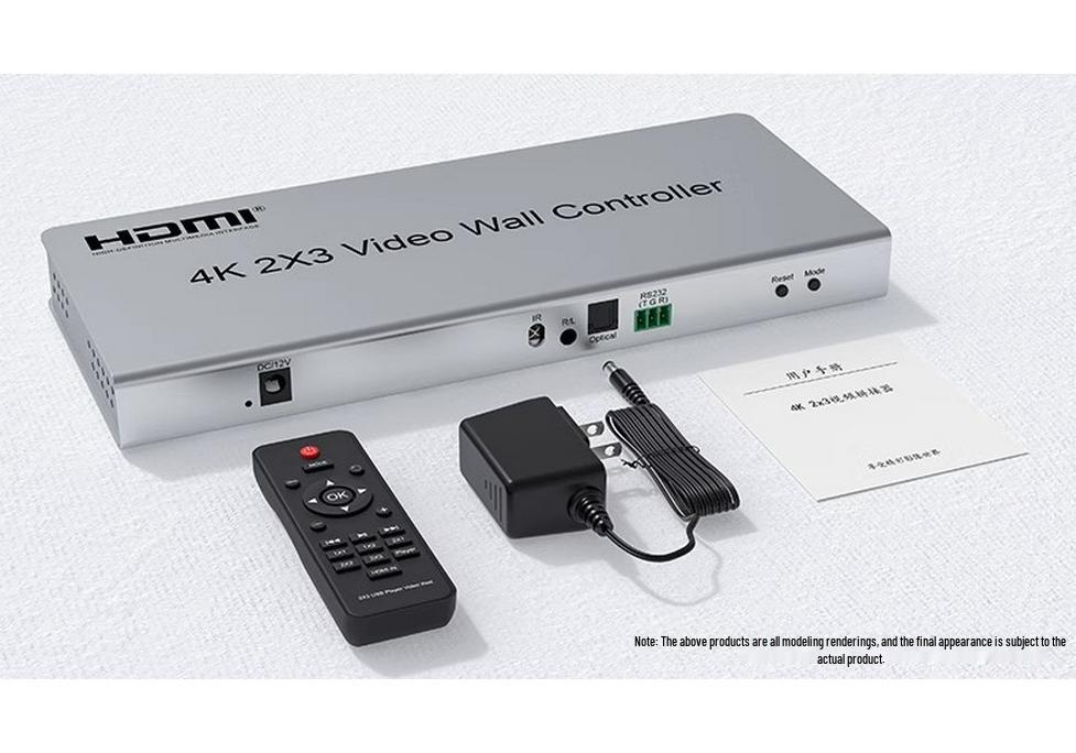 4K HDMI Video Wall Controller - 2x3 LCD TV Splicing Box for Large Screens
