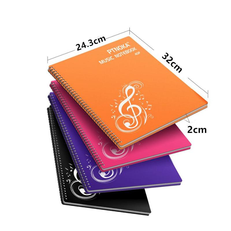 40 Pages Piano Score Folder Sheet Music Score Folder A4 Sheet Bag Stave Storage Holder