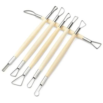 Komplettes Set für Tonmodellage 12-teiliges doppelseitiges Spatel-Set aus Edelstahl Schaffen Sie schöne Designs und Handarbeiten