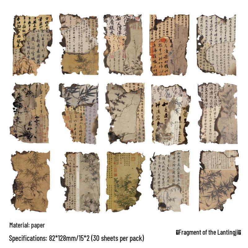 Ancient Style Retro Bamboo Foam Paper: Elegant DIY Diary Decorative Base Material Series